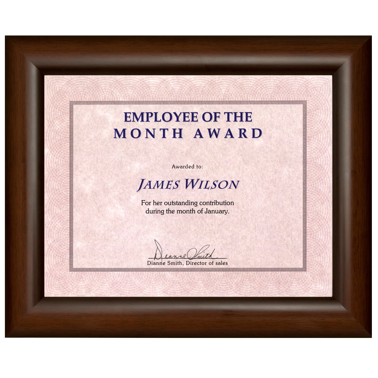 St. James® Certificate/Diploma/Document Frame, 8.5x11", Milano Cherry, 83912