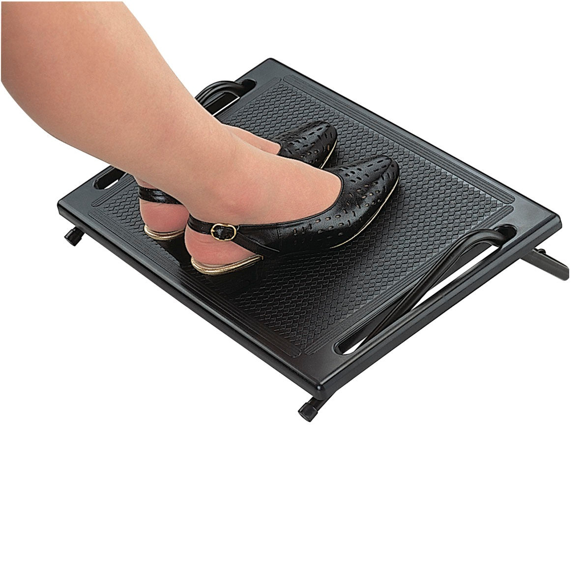 DAC® MP-50 Heavy Duty Fixed Angle Footrest, Black