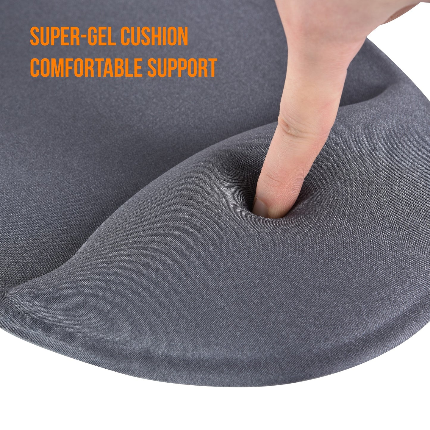 DAC® MP-113 Super-Gel™ "Contoured" Mouse Pad with Palm Support, Grey