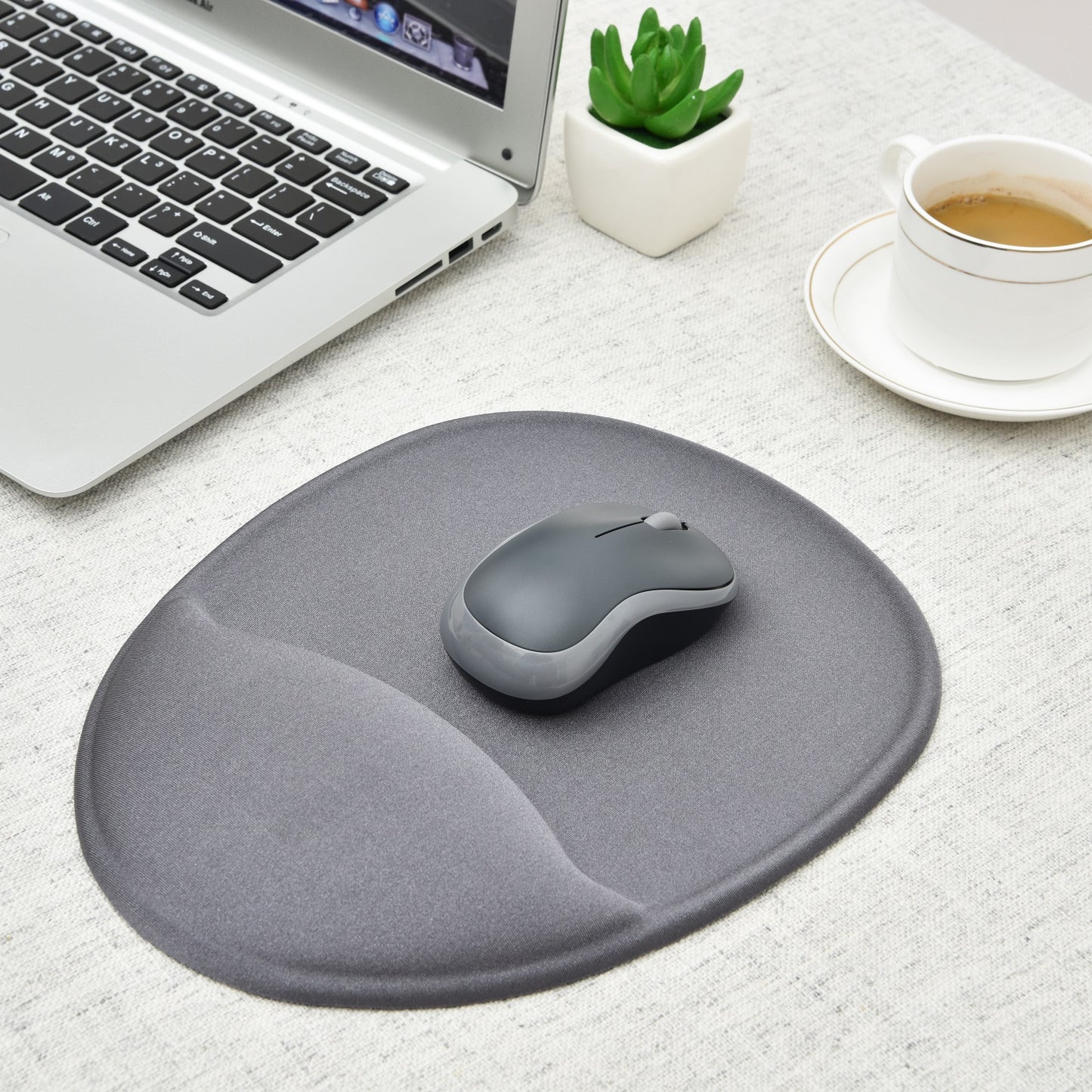 DAC® MP-113 Super-Gel™ "Contoured" Mouse Pad with Palm Support, Grey