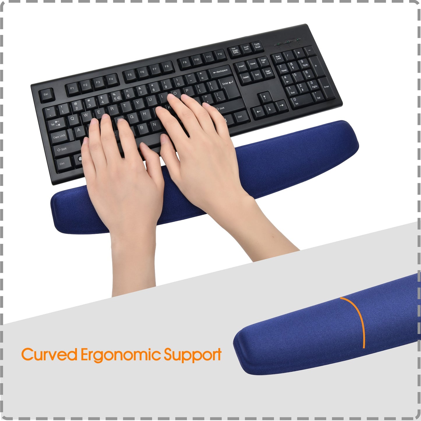 DAC® MP-124 Super-Gel™ Contoured Keyboard Palm Support, Blue