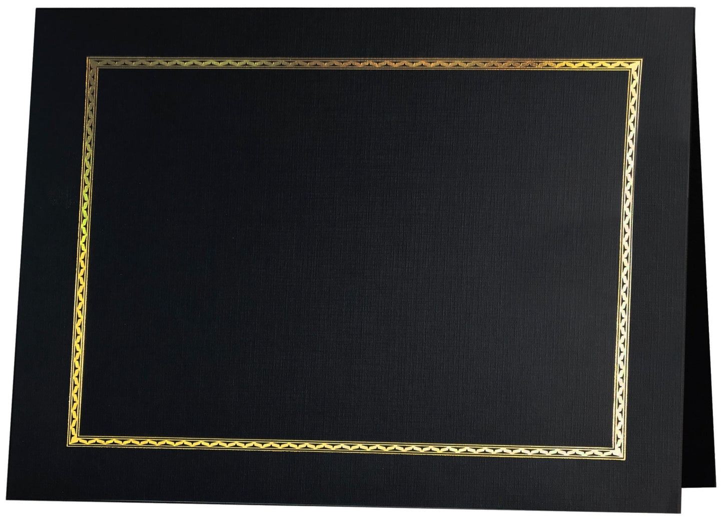 St. James® Elite™ Aztec Certificate Holders, Black Linen with Gold Foil, Pack of 25