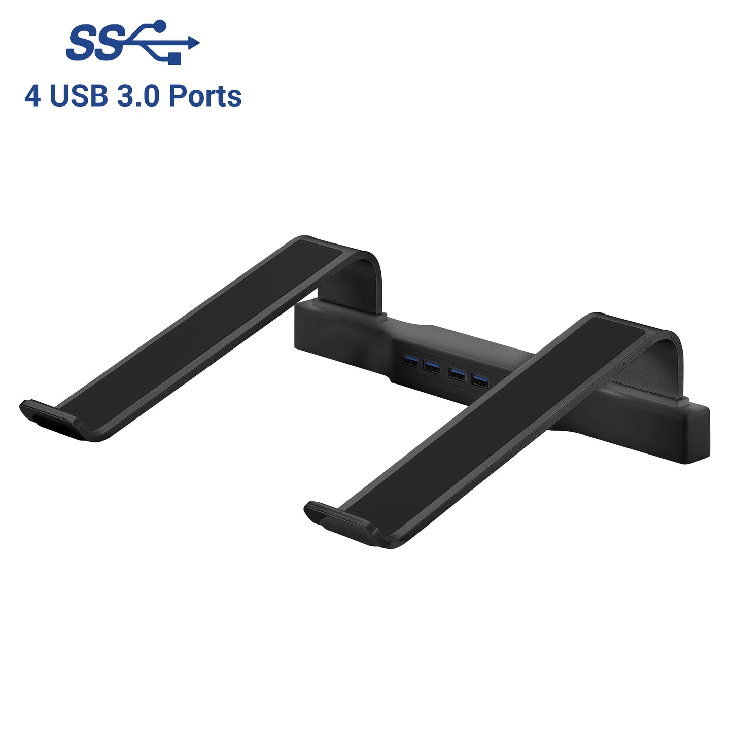 DAC® MP-220 Non-Skid Laptop Stand With 4-Port USB 3.0 Hub, Black