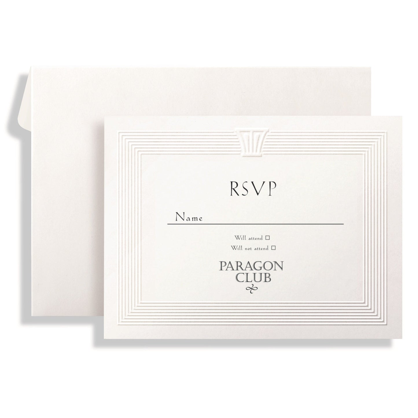 St. James® Overtures® Reply Cards, Capital Emboss, White, 40 Sets, 71018