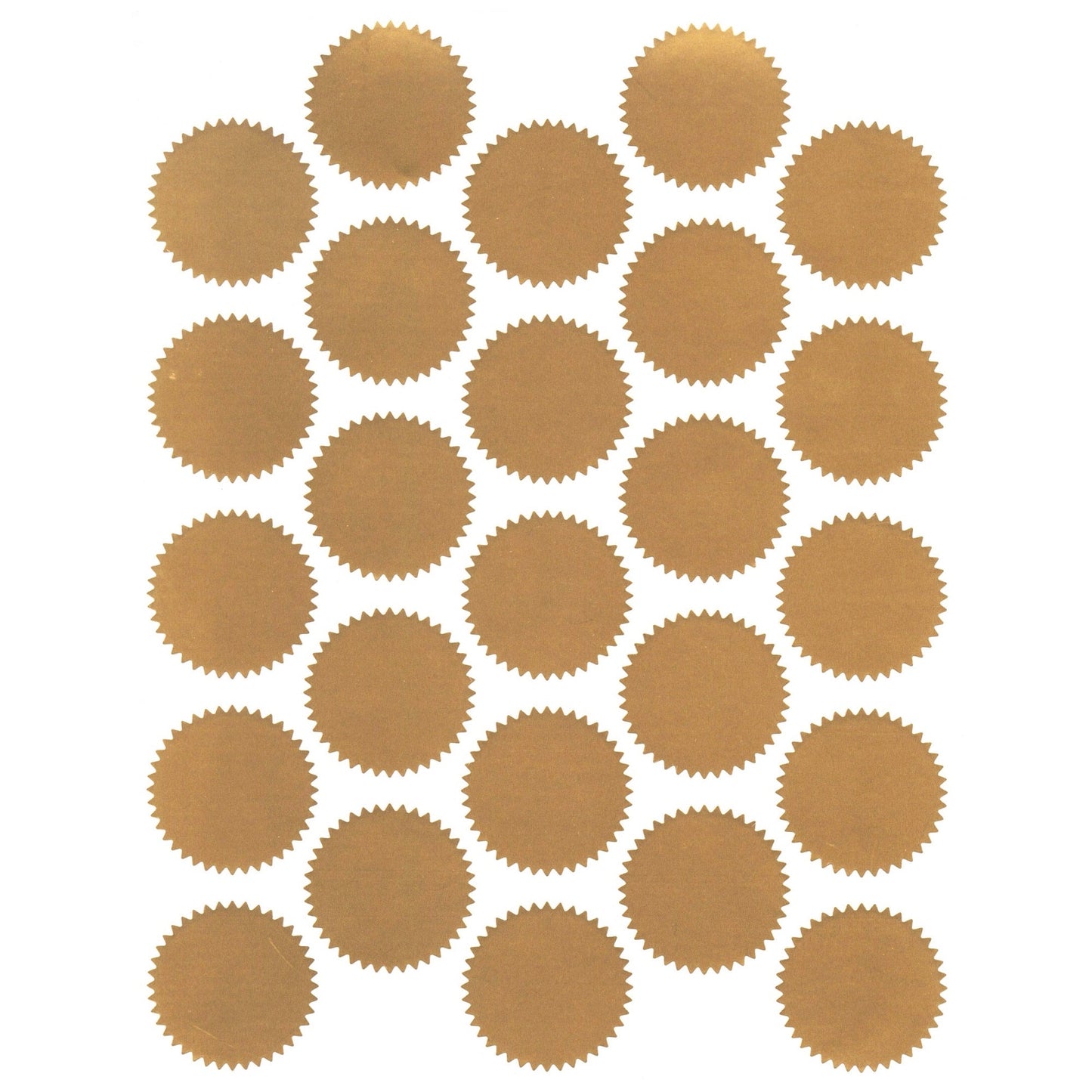 St. James® Imprintable Seals, Metallic Gold, 25/sheet, Pack of 8 (200 Seals), 83430