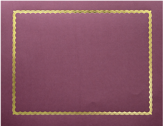 St. James® Classic Linen Certificate Holders with Gold Foil, Burgundy, Pack of 5, 83433