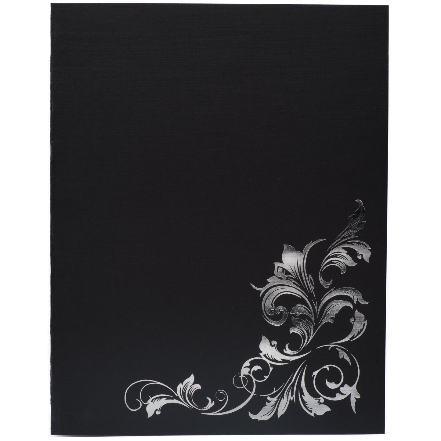 St. James® Certificate Holders with Gift Card Holder, Silver Foil Deco, Black, Pack of 5, 83540