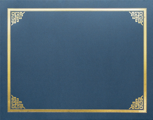 St. James® Certificate Holders/Document Covers/Diploma Holders, Navy Blue, Gold Foil Border, Linen Finish, Pack of 5, 83803