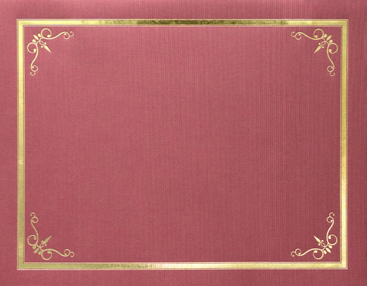 St. James® Certificate Holders/Document Covers/Diploma Holders, Red, Gold Foil Border, Linen Finish, Pack of 5, 83807