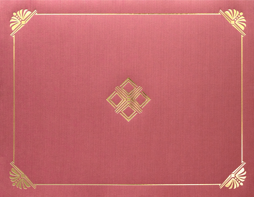 St. James® Certificate Holders/Document Covers/Diploma Holders, Burgundy, Gold Foil, Linen Finish, Pack of 5, 83810