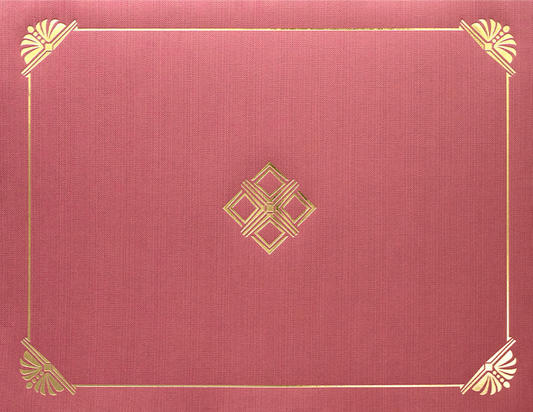 St. James® Certificate Holders/Document Covers/Diploma Holders, Burgundy, Gold Foil, Linen Finish, Pack of 5, 83810