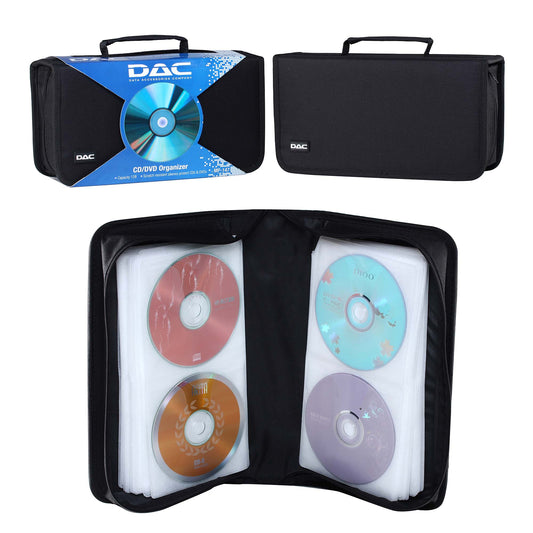 DAC® MP-147 CD/DVD Organizer with 128 sleeve capacity, Black