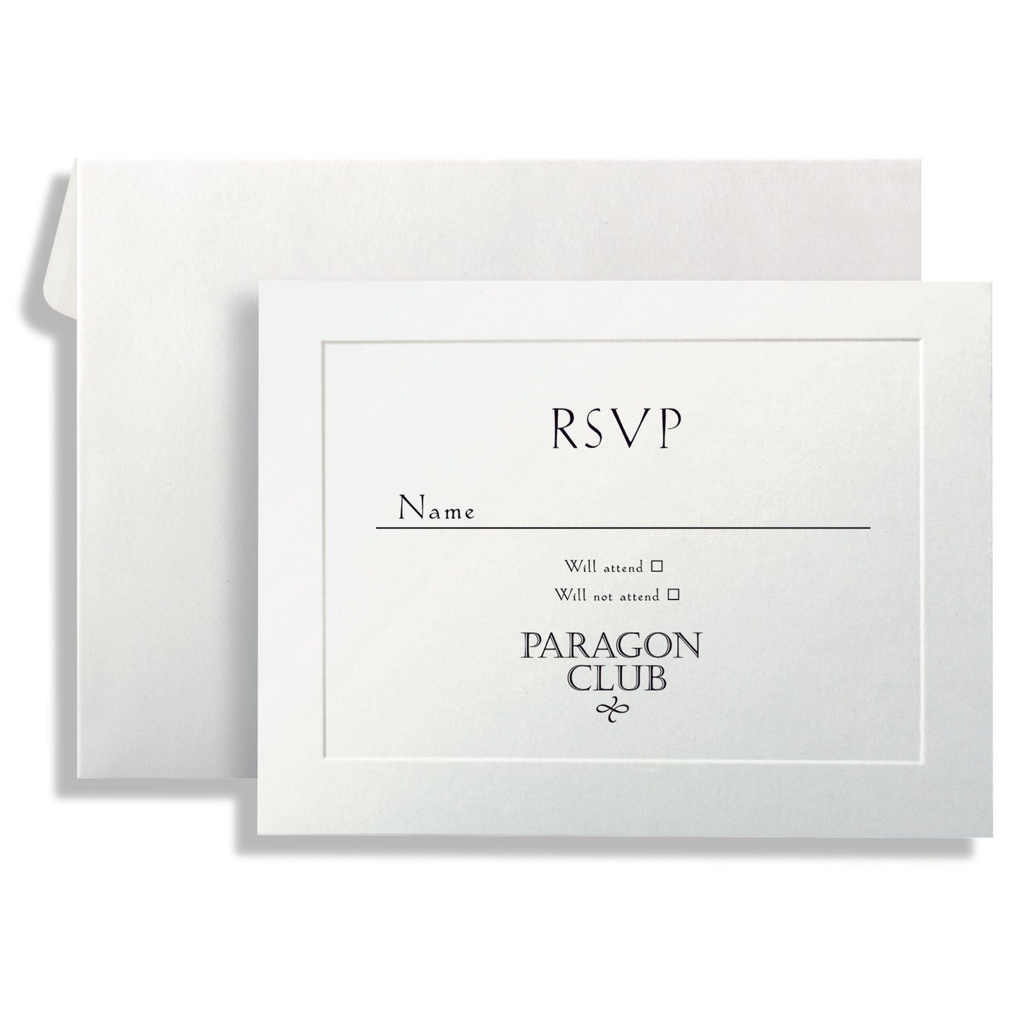 St. James® Overtures®  Reply Cards - Traditional Emboss White, 40 sets