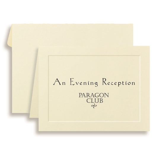 St. James® Overtures® Note Cards, Traditional Embossed, Ivory, 40 Sets