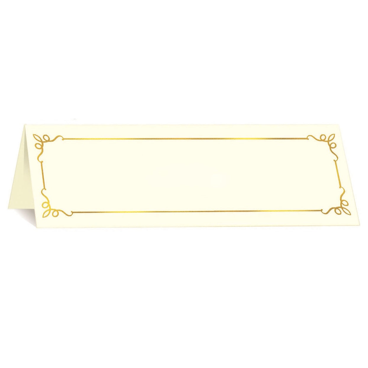 St. James® Overtures® Embassy Tent Cards, Ivory, Gold Foil, Pack of 50