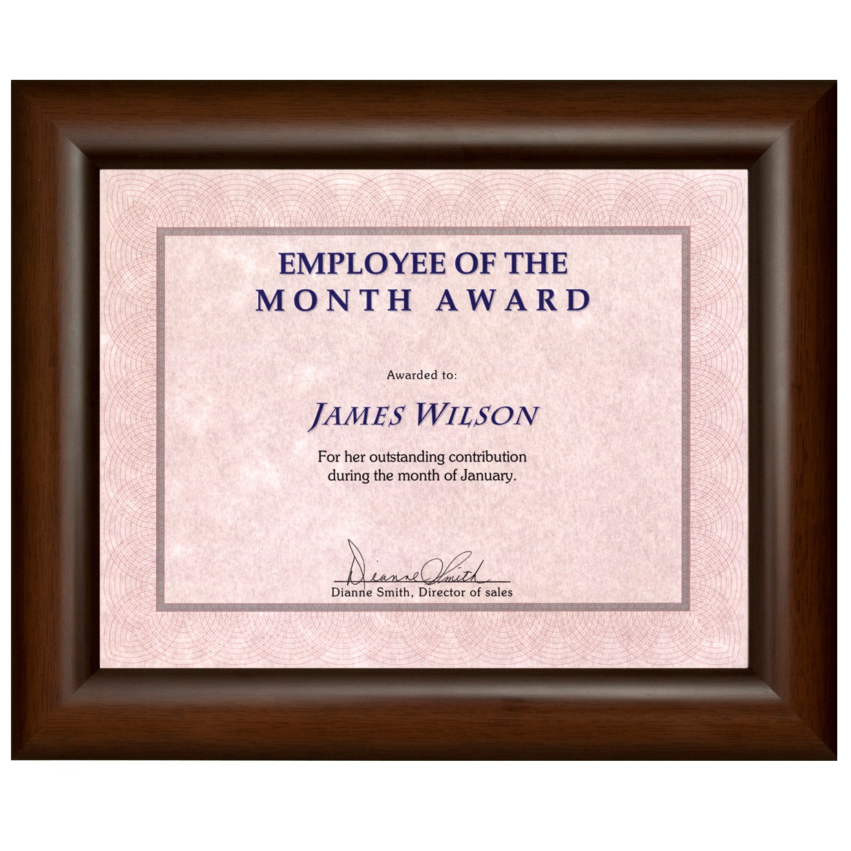 St. James® Awards & Certificate Frame/Diploma Frame/Document Frame, 13½ x 11" (34 x 28cm), Milano Cherry