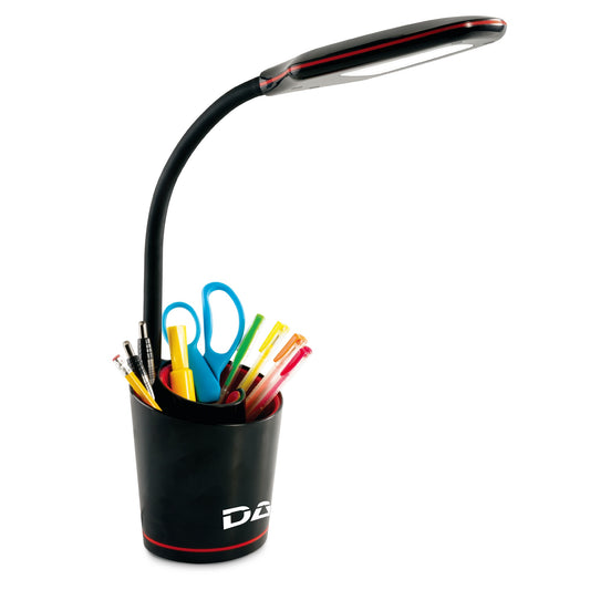 DAC® MP-329 LED Desk Lamp with Separable Swirl Organizer, Black