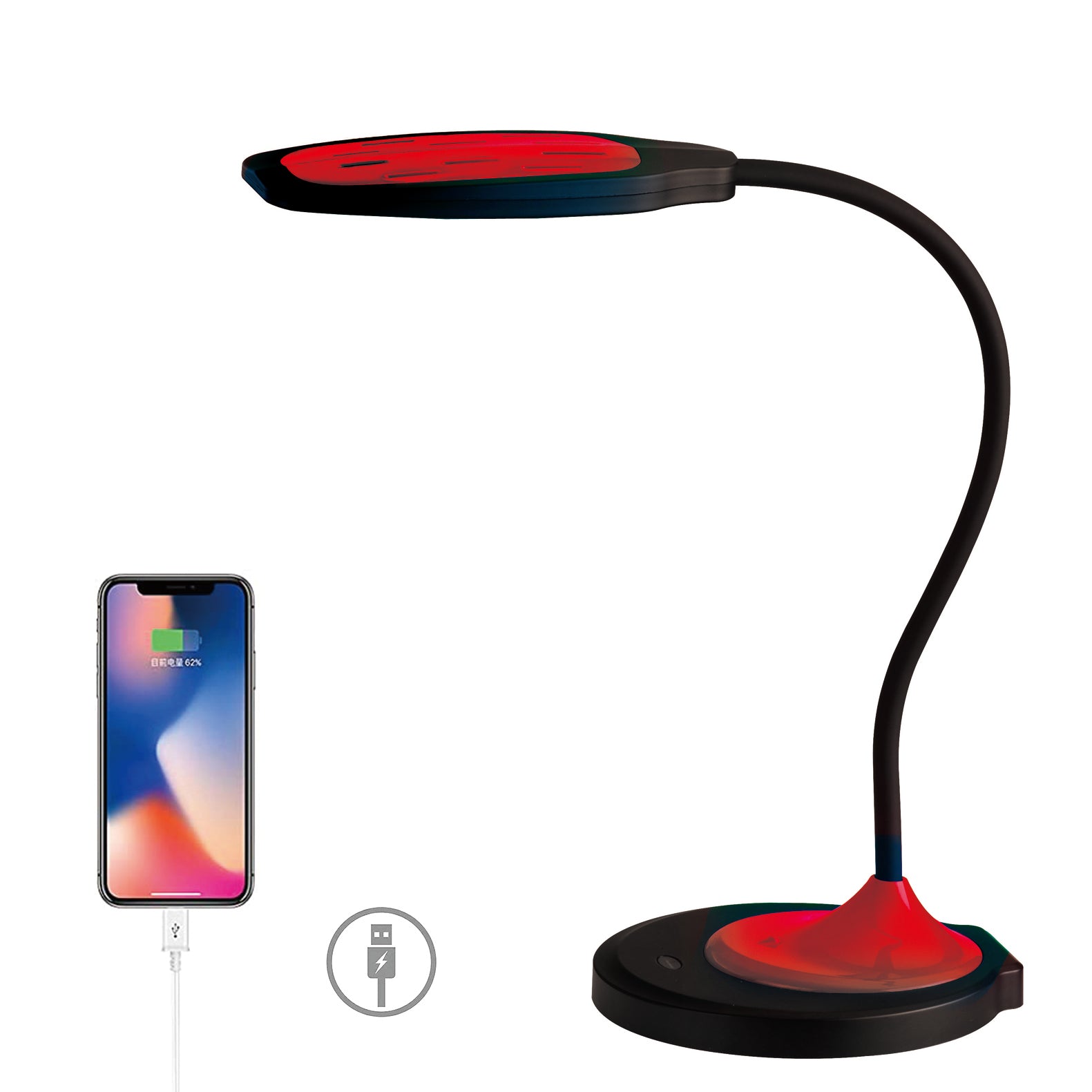 DAC® MP-350 Adjustable LED Desk Lamp/Table Lamp with USB Charging Port ...
